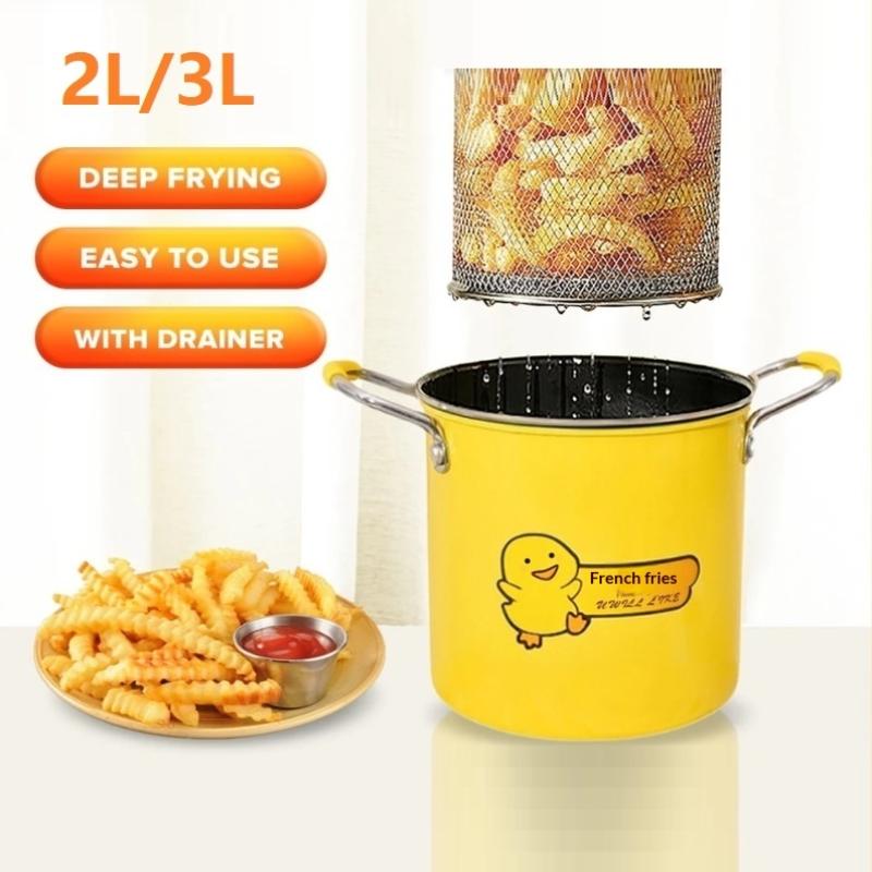 Kitchen Appliances In Japanese - 2/3L Deep Fryer Pot Stainless Steel