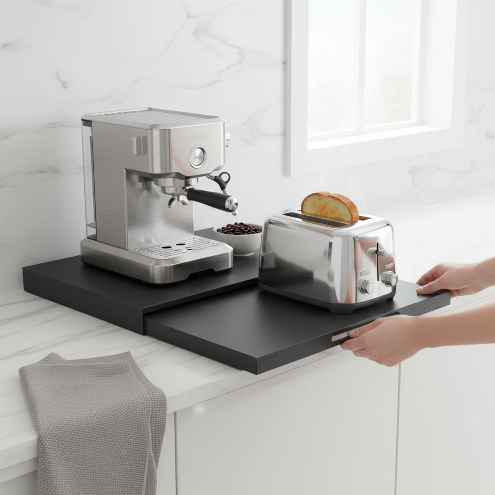 Microwave Stand with Pull-Out  - đánh giá và giá Kitchen Appliances Countertop
