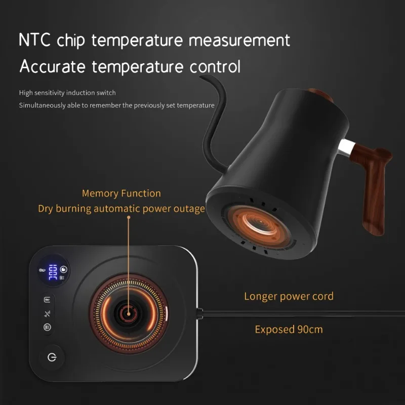 2026 New Smart Temperature Con - đánh giá và giá Electric Kettle Gooseneck