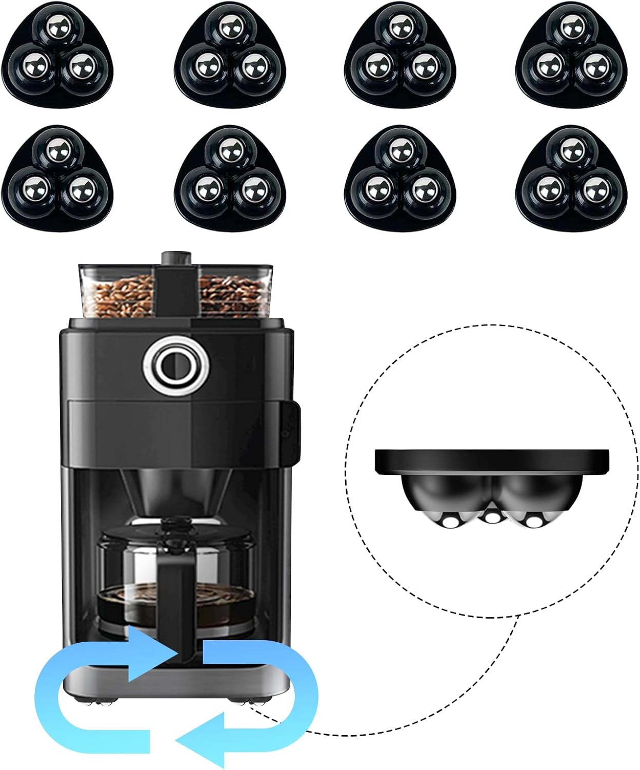 8-Pack Appliance Rollers: Smoo - đánh giá và giá Kitchen Appliances Countertop
