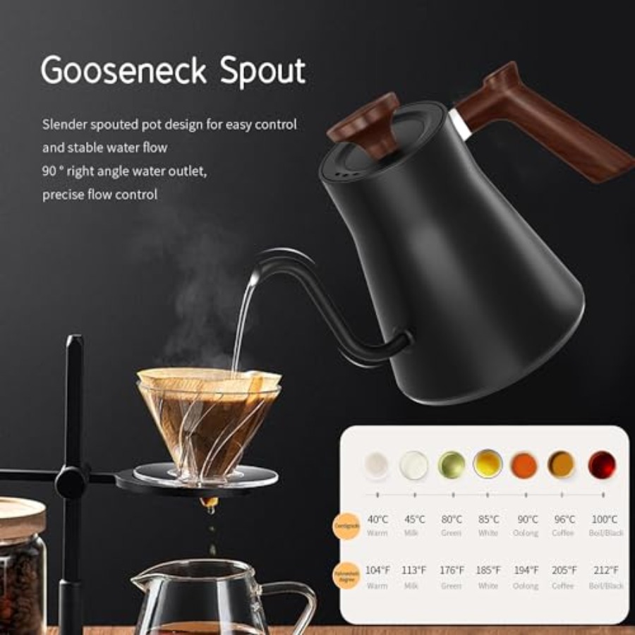 Electric Gooseneck Kettle with - đánh giá và giá Electric Kettle Gooseneck