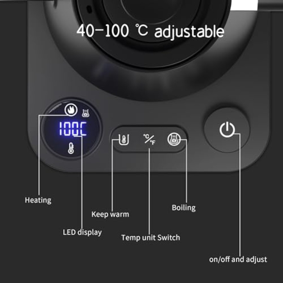 Electric Gooseneck Kettle with - đánh giá và giá Electric Kettle Gooseneck