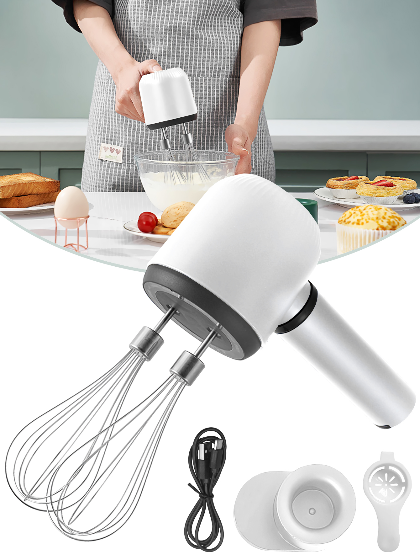USB Rechargeable Electric Hand - đánh giá và giá Hand Mixer Electric